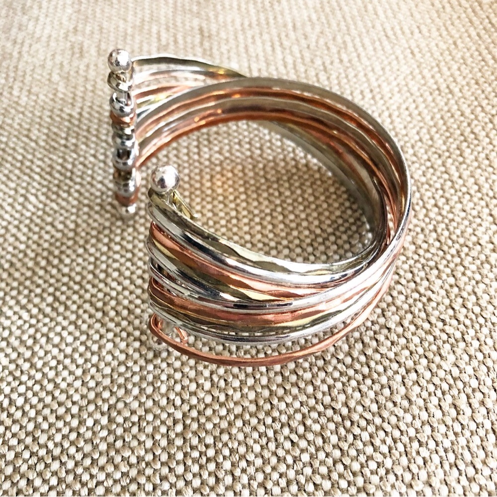 Tri-Tone Bangle Cuff